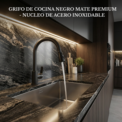 Grifo Lavaplatos Extraíble Cocina Frío Caliente Acero Inox