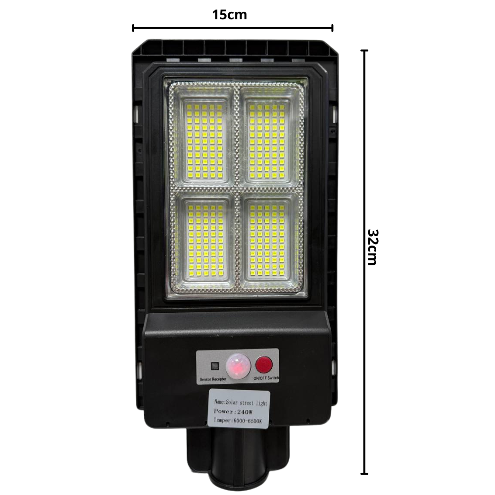 Lampara Solar Exteriores 240w Sensor De Movimiento 220 Led