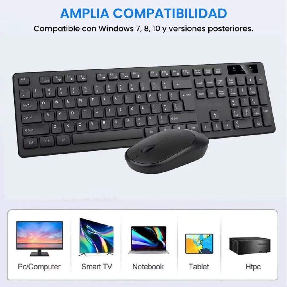 Combo Teclado Numérico Y Mouse Óptico K-06 Inalámbrico USB