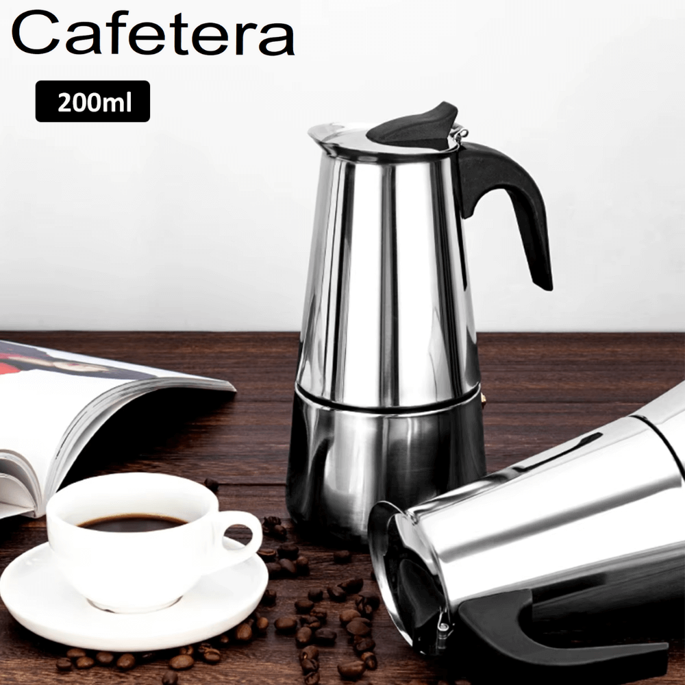Cafetera Prensa Italiana Café Espresso Acero Quirurgico 6tz