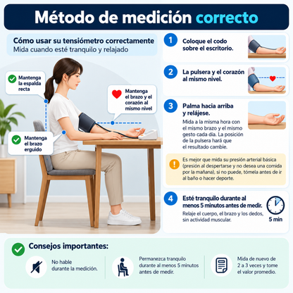 Tensiómetro Digital De Brazo Profesional Presión Arterial con Voz