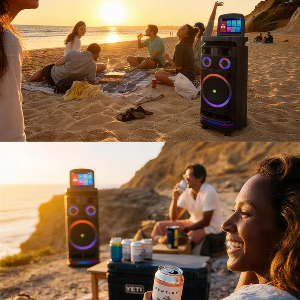 Parlante Smart Pantalla Tactil 12in Torre De Sonido Dp-1429