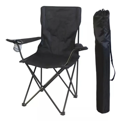 Silla Plegable De Camping Con Portavasos Para Exterioriores
