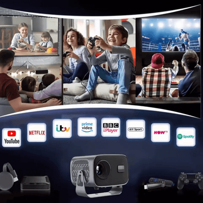 Proyector 4k Inteligente A10 Android Smart Tv 500 Ansi Lumenes