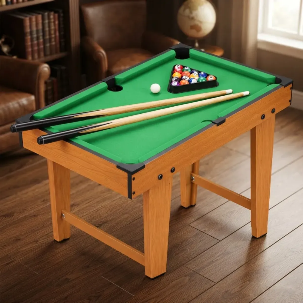 Mini Mesa De Billar Pool Juego Familiar 70x68cm + Accesorios