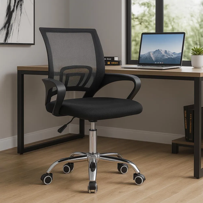Silla Ejecutiva Oficina Escritorio Giratoria Base Cromomada