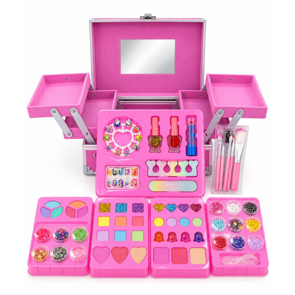 Set De Maquillaje Infantil Kit Belleza Con Maletín 63 Piezas