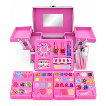 Set De Maquillaje Infantil Kit Belleza Con Maletín 63 Piezas