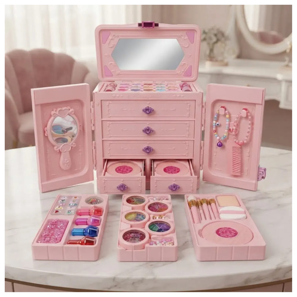 Kit Belleza Infantil Estuche Cosmetiquera Juguete Niñas 66pc
