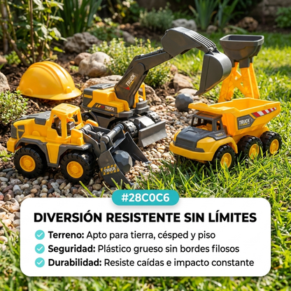 Set x6 Carritos De Construcción Infantil Juguetes Didácticos