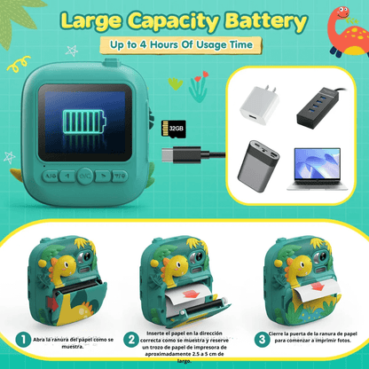 Cámara Fotográfica Instantánea Para Niños Digital Térmica