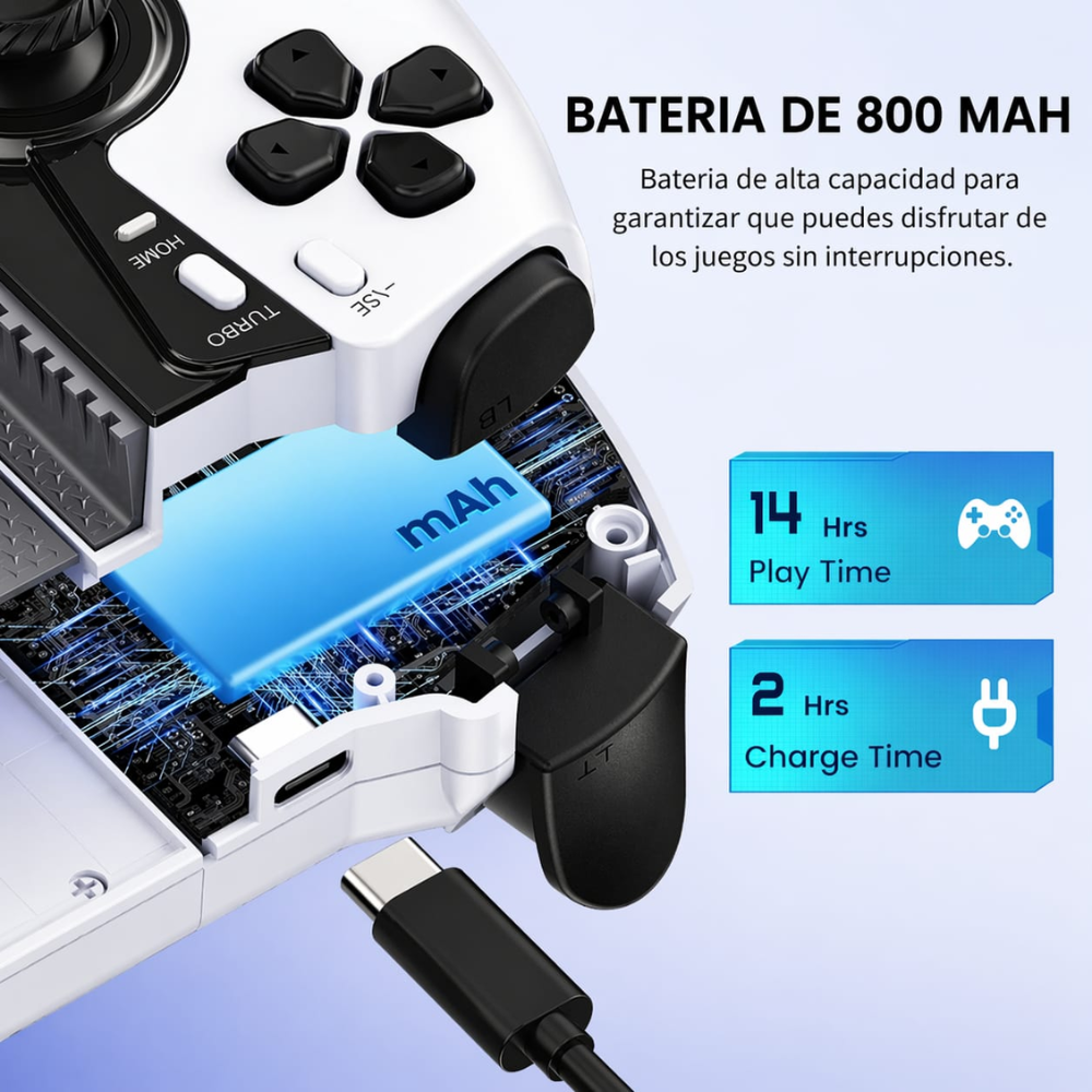Control Gamer Bluetooth Rgb Portátil Android Ios Pc Gamepad