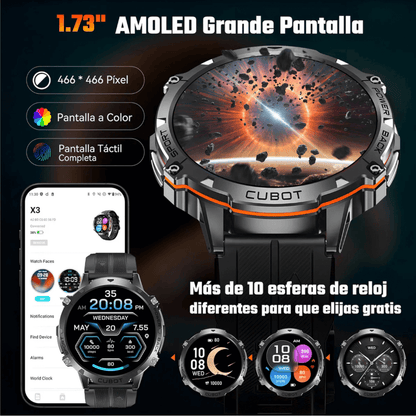 Reloj Smartwatch Cubot X3 1.73in Amoled Llamadas Bluetooth