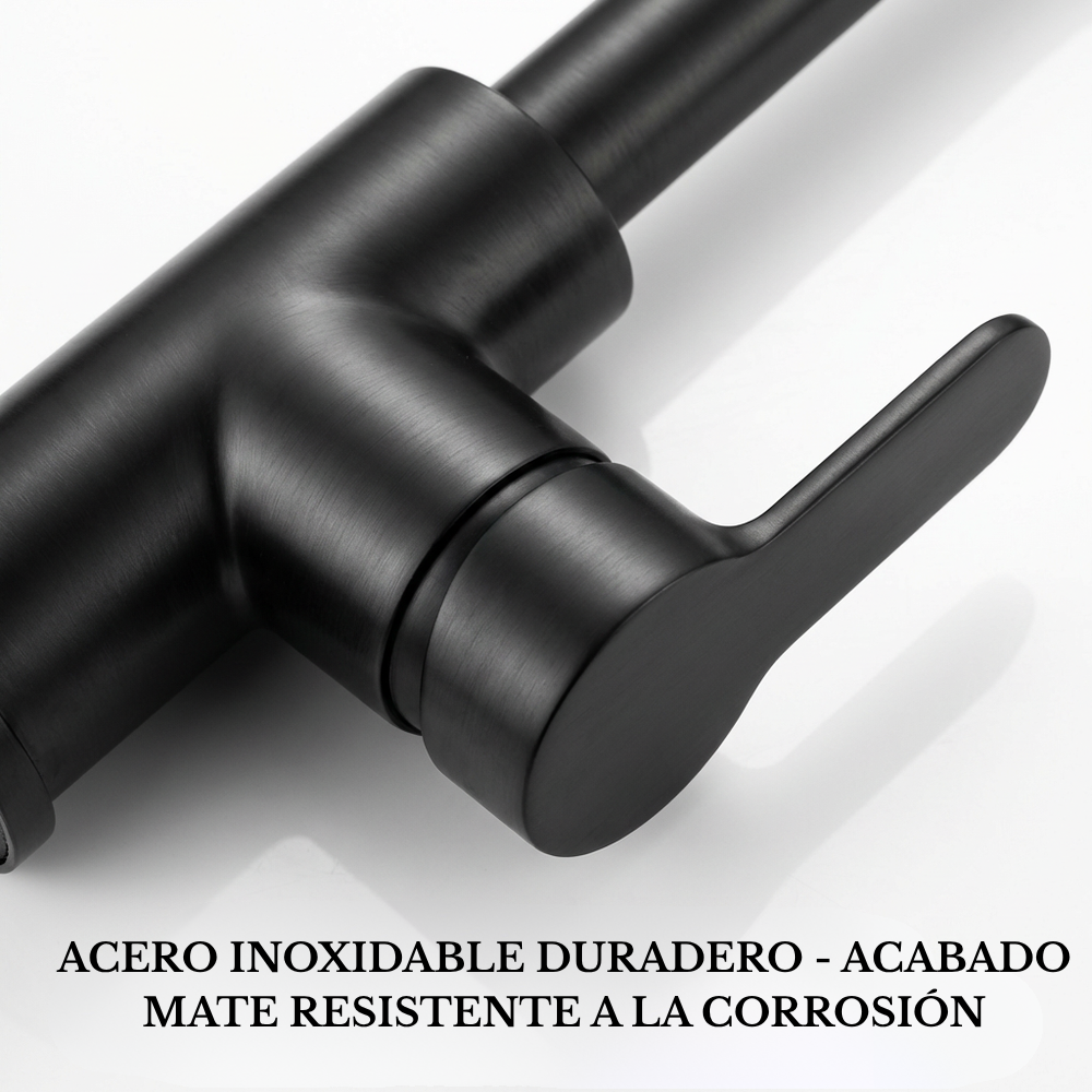 Grifo Lavaplatos Extraíble Cocina Frío Caliente Acero Inox