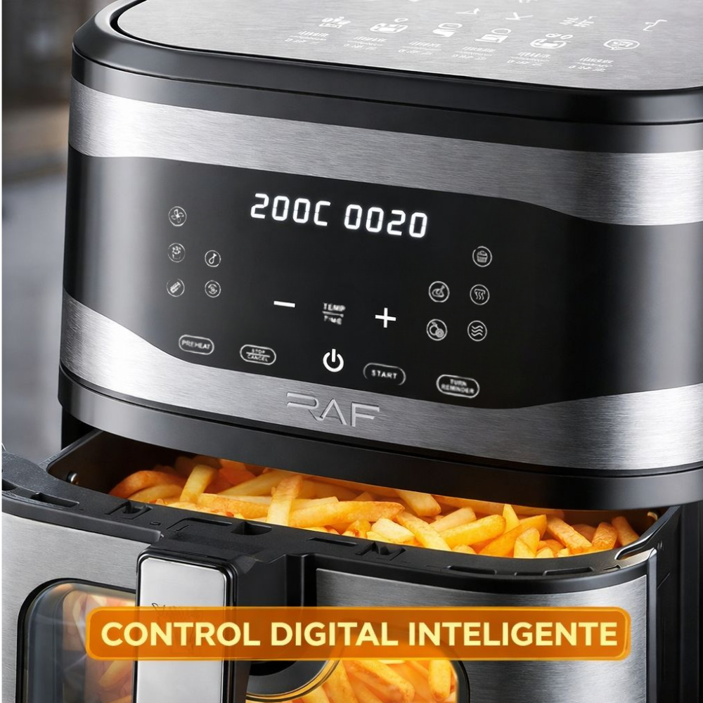 Freidora Sin Aceite RAF Air Fryer Digital Pantalla Táctil 8l