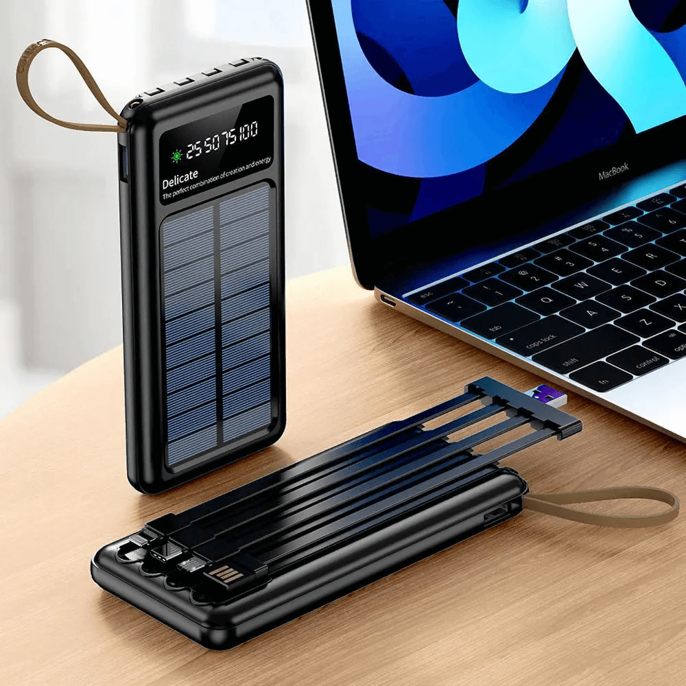 Power Bank Batería Solar Panel 20.000mah Cargador Portátil
