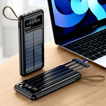 Power Bank Batería Solar Panel 20.000mah Cargador Portátil