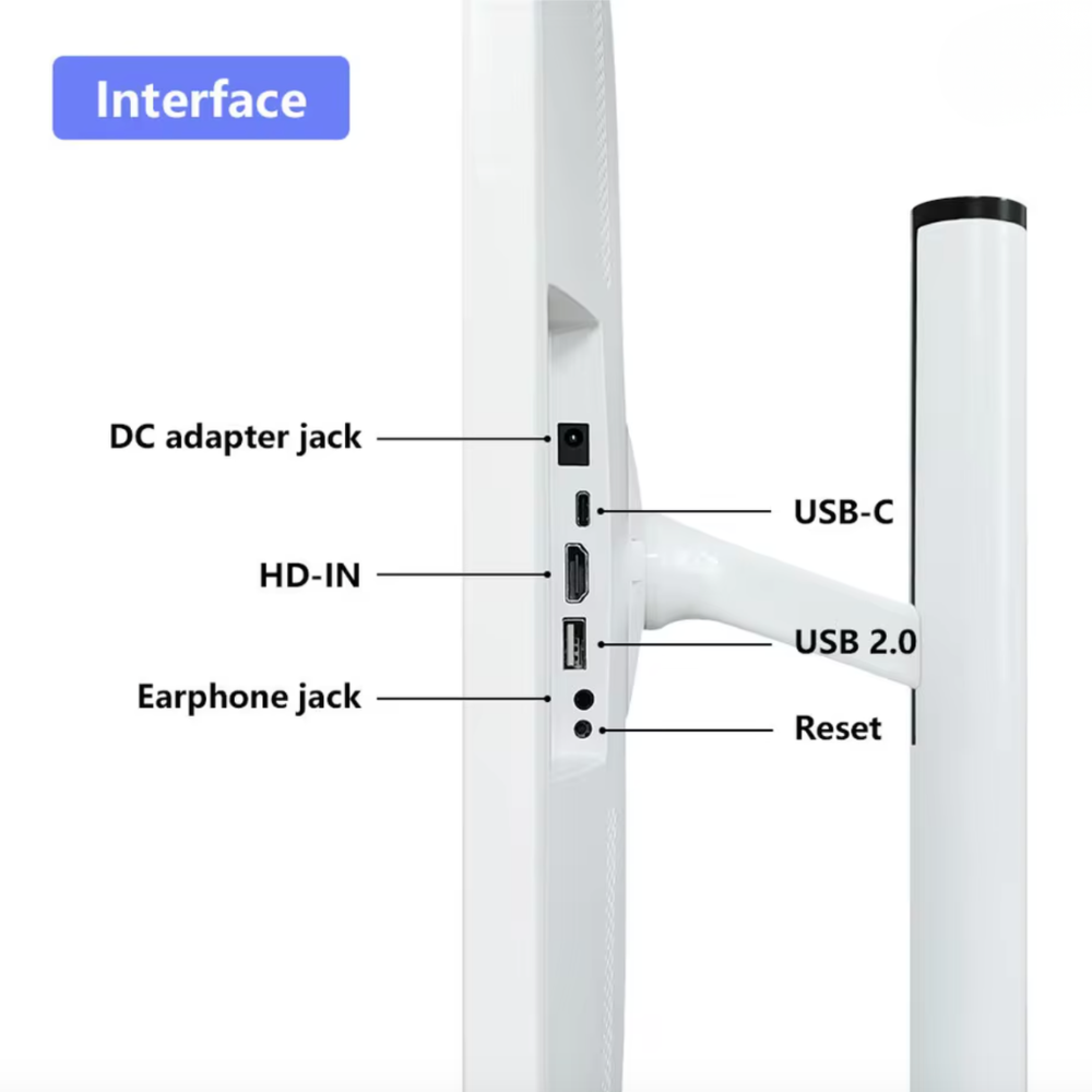 Pantalla Inteligente 24 In Tactil Giratoria Android Portátil