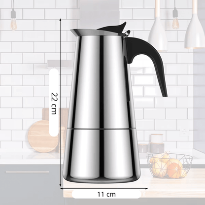 Cafetera Prensa Italiana Café Espresso Acero Quirurgico 6tz