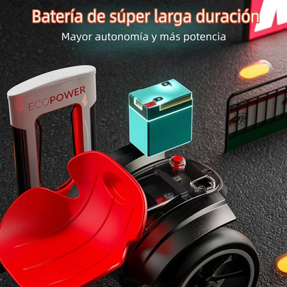 Carrito Go Kart Eléctrico Plegable Niños 4-8 Años 8km/h 30kg