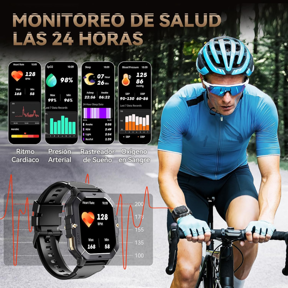Cubot C28 Smartwatch Reloj Hombre Sumergible Pantalla 2.0 Hd