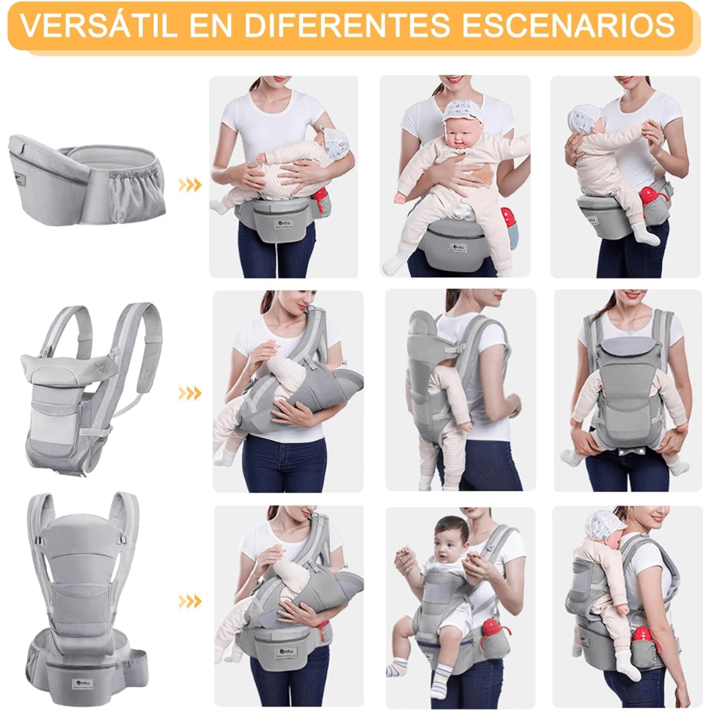 Canguro Portabebés Cargador De Bebe 3en1 Ergonómico 0-2 Años