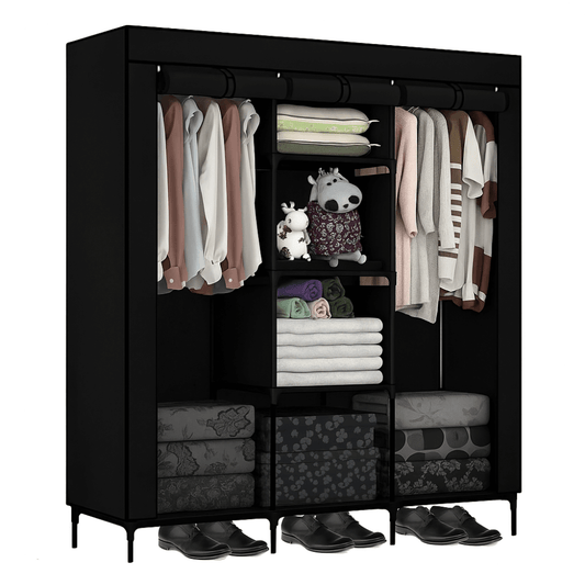 Closet Ropero Armario 3 Puertas Estante Organizador De Ropa