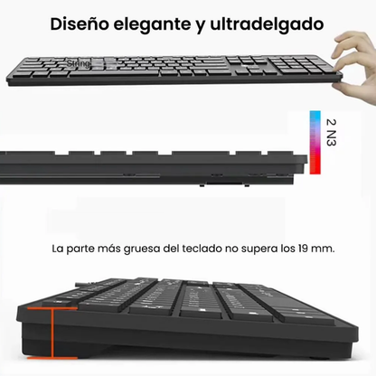 Combo Teclado Numérico Y Mouse Óptico K-06 Inalámbrico USB