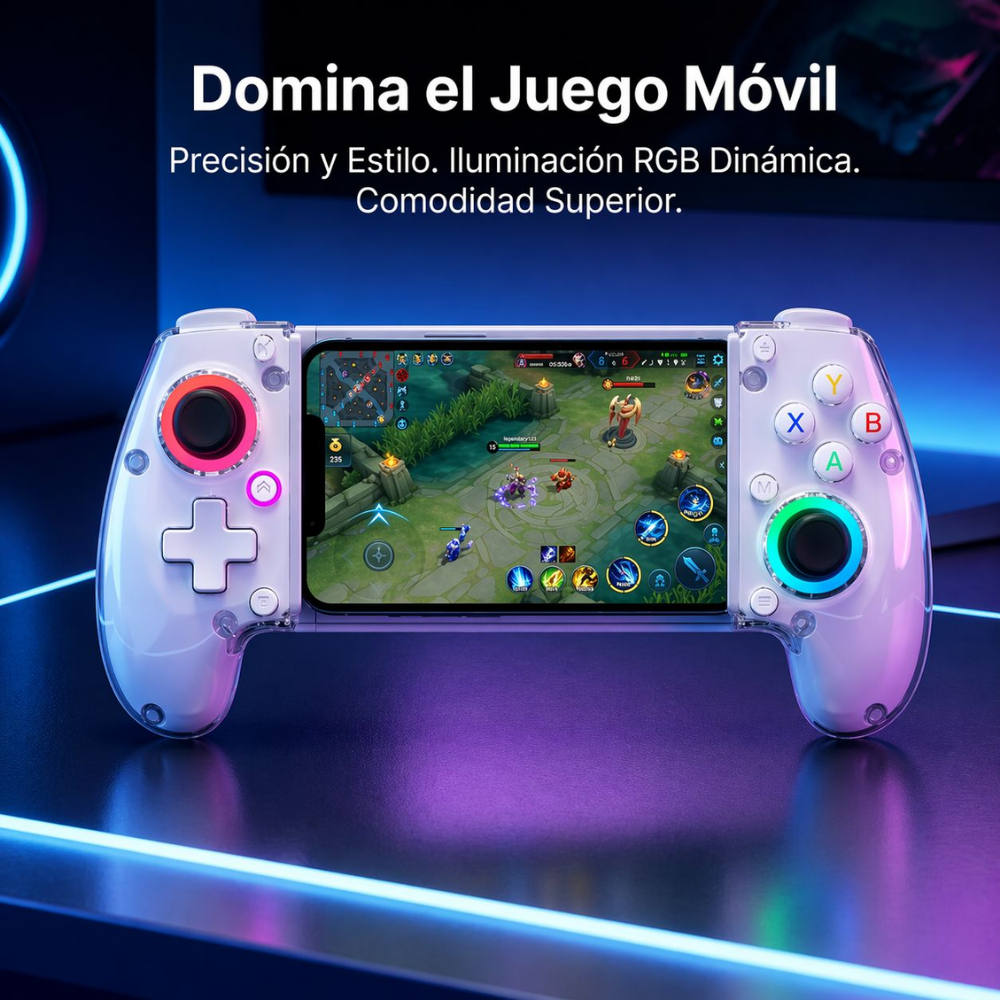 Control Gamer Q101 Extendible Rgb Bluetooth Android Ios Pc