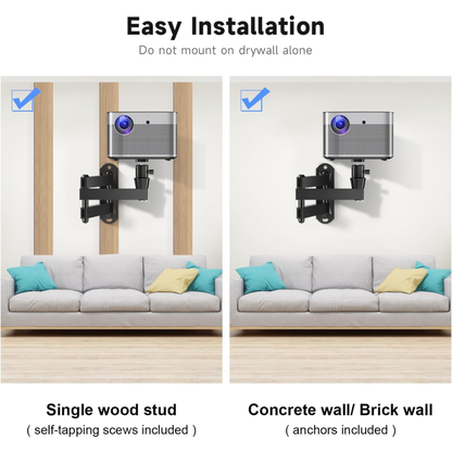 Soporte De Pared Para Proyectores Universal Ajustable 1/4