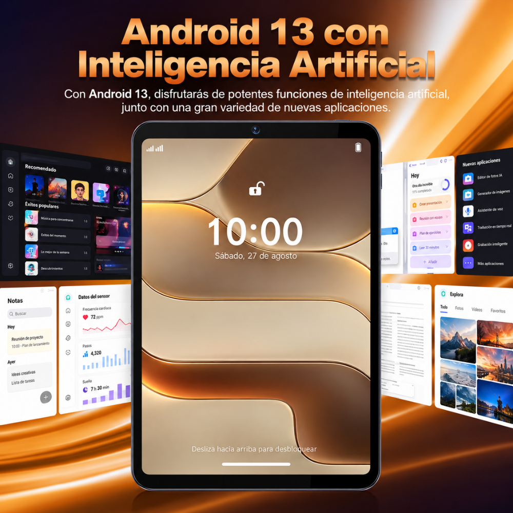 TAB3 Tablet Celular Dual Sim Android 13 + Teclado/Mouse/Lápiz Óptico