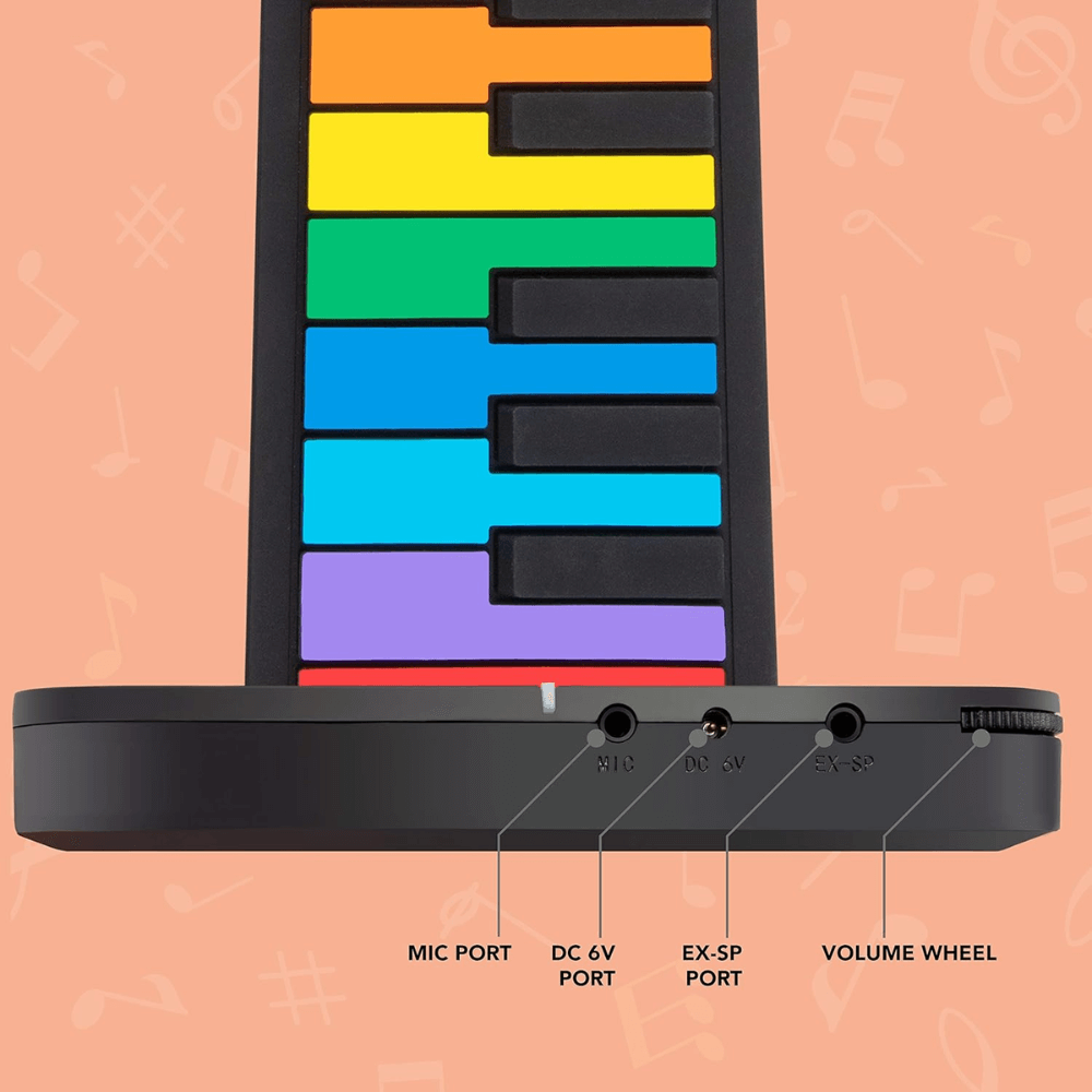 Piano Eléctrico Flexible Enrollable Portátil 37 Teclas Usb