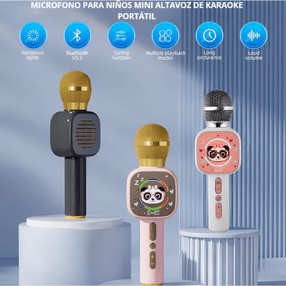 Micrófono Karaoke Inalámbrico Bluetooth Niños 3+ Portátil X7