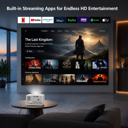 Proyector Smart Android 600 Ansi Ultra Hd Pantalla Táctil A53