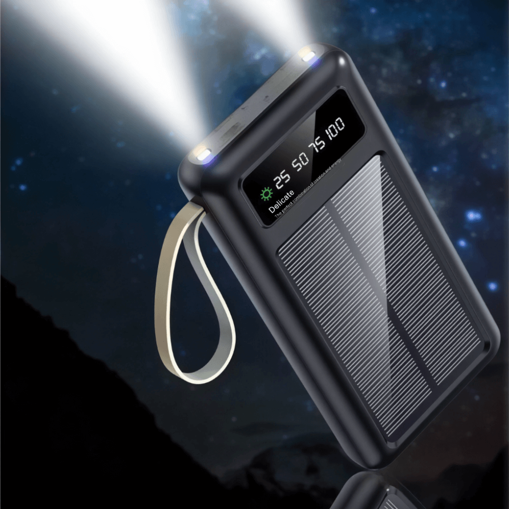 Power Bank Batería Solar Panel 20.000mah Cargador Portátil