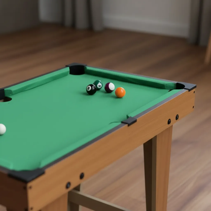 Mini Mesa De Billar Pool Juego Familiar 70x68cm + Accesorios