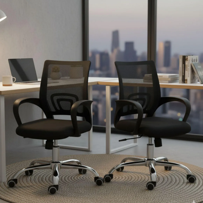 Silla Ejecutiva Oficina Escritorio Giratoria Base Cromomada