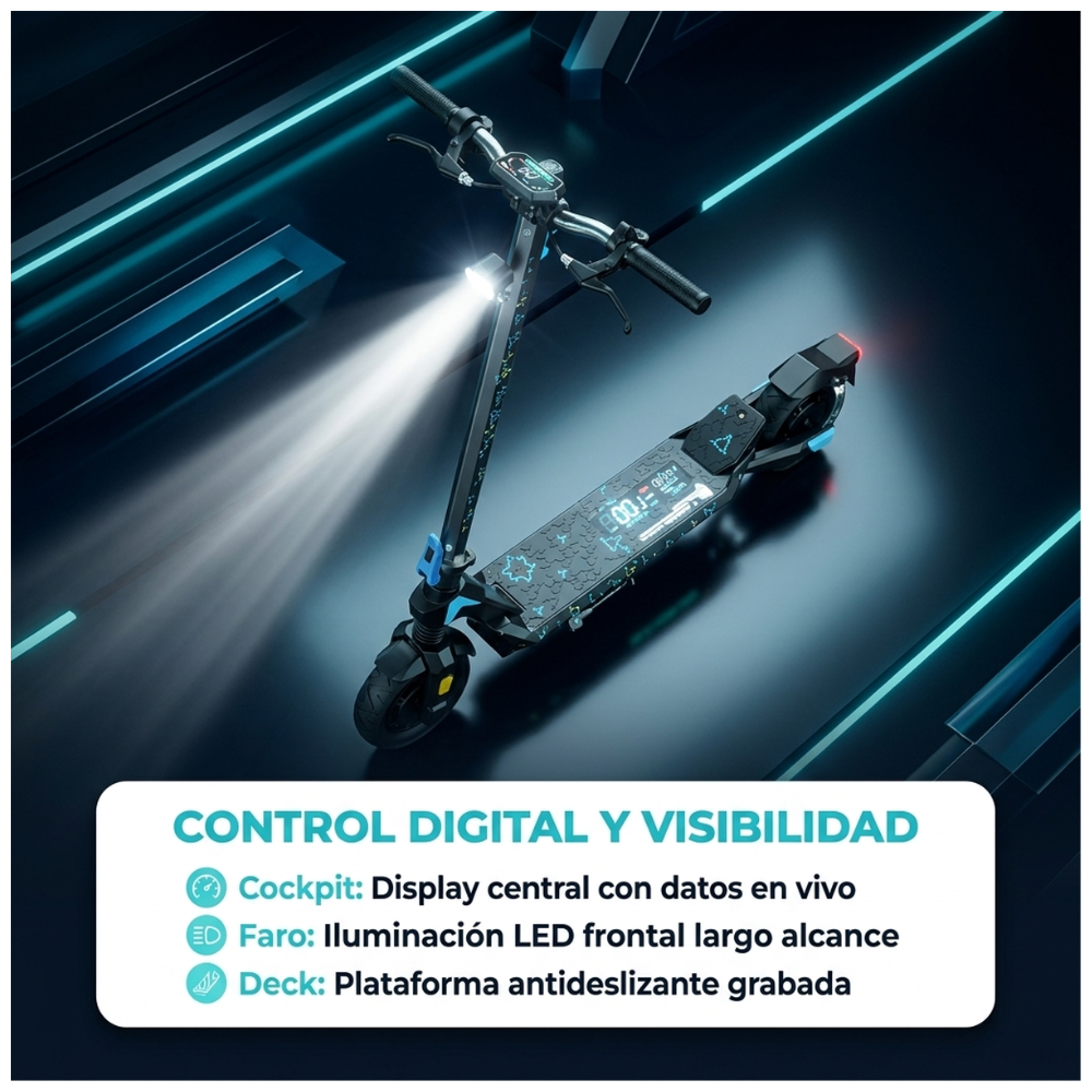 G1 Scooter Eléctrica Plegable Motor 350w Batería Litio 36V 6AH