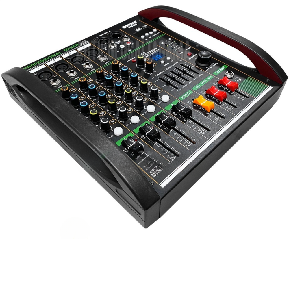 Consola Mixer Wvngr De 4 Canales Phantom Power 48v Bluetooth