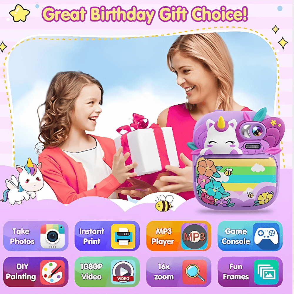 Cámara Instantánea Térmica Digital Fotos Videos 1080p Niños