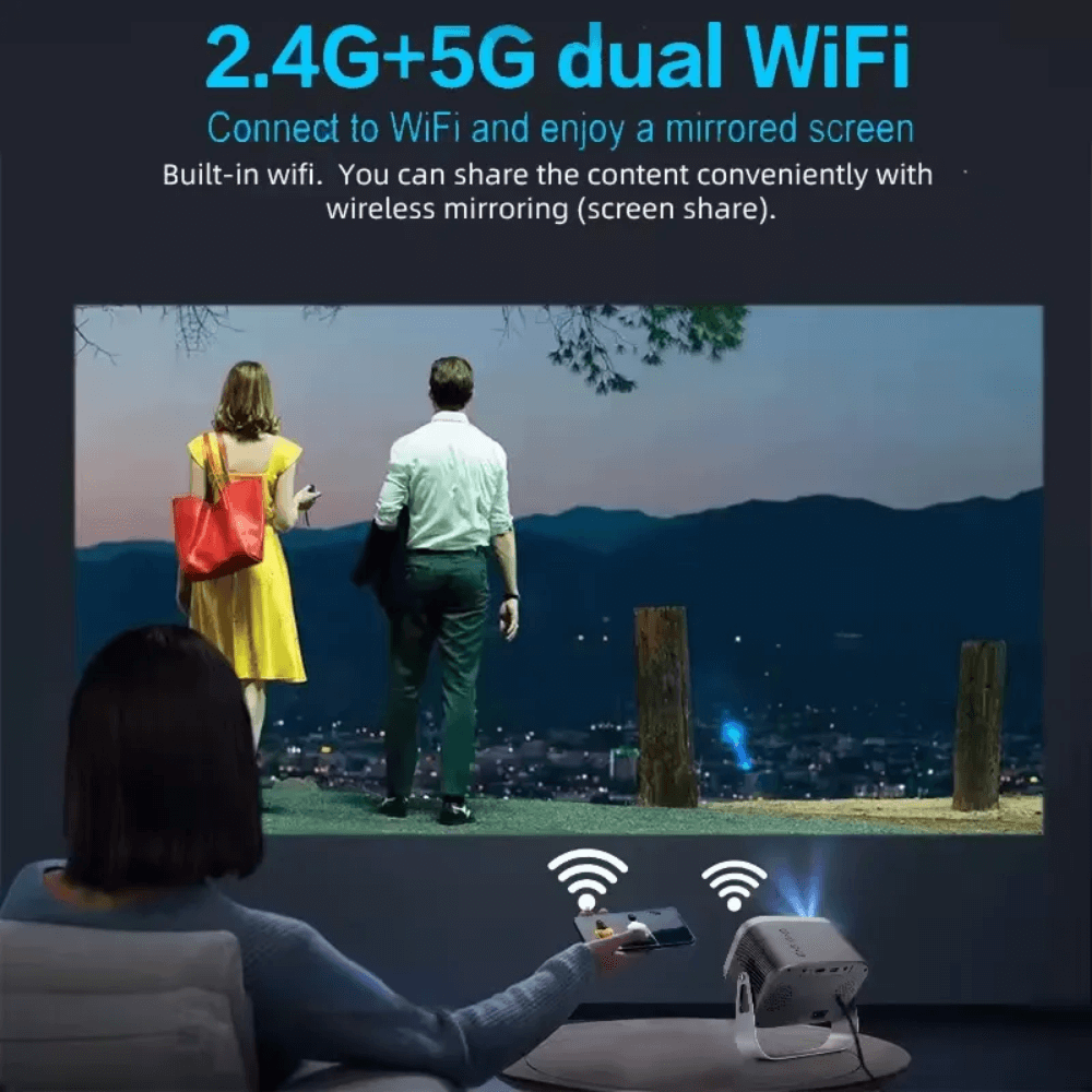 Proyector 4k Inteligente A10 Android Smart Tv 500 Ansi Lumenes