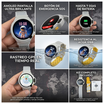 Reloj Niños Aurafit Kid2 4g Sim Localizador Gps Videollamada
