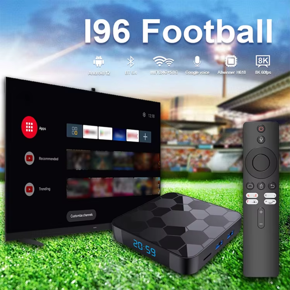 TV BOX Android 4K i96 Football Wifi6 Bluetooth 2GB + 16GB