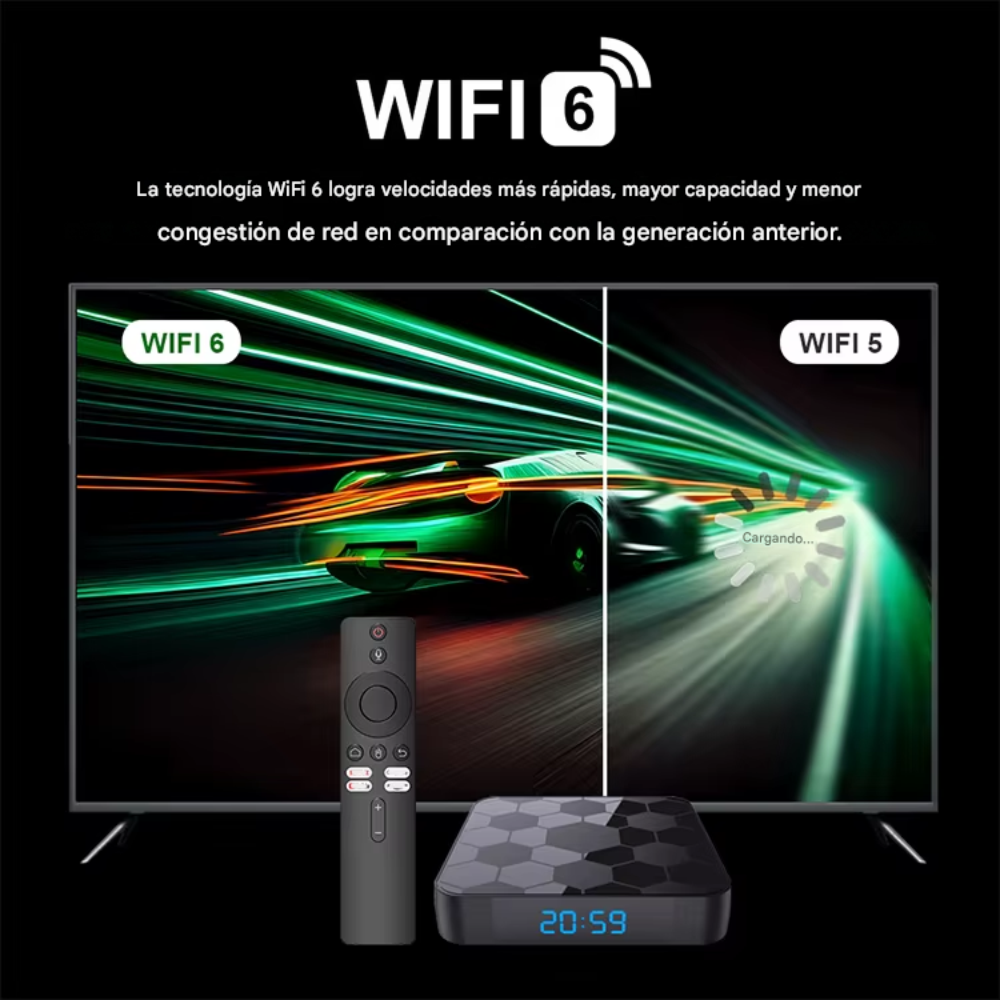 TV BOX Android 4K i96 Football Wifi6 Bluetooth 2GB + 16GB
