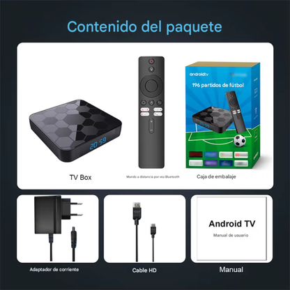 TV BOX Android 4K i96 Football Wifi6 Bluetooth 2GB + 16GB