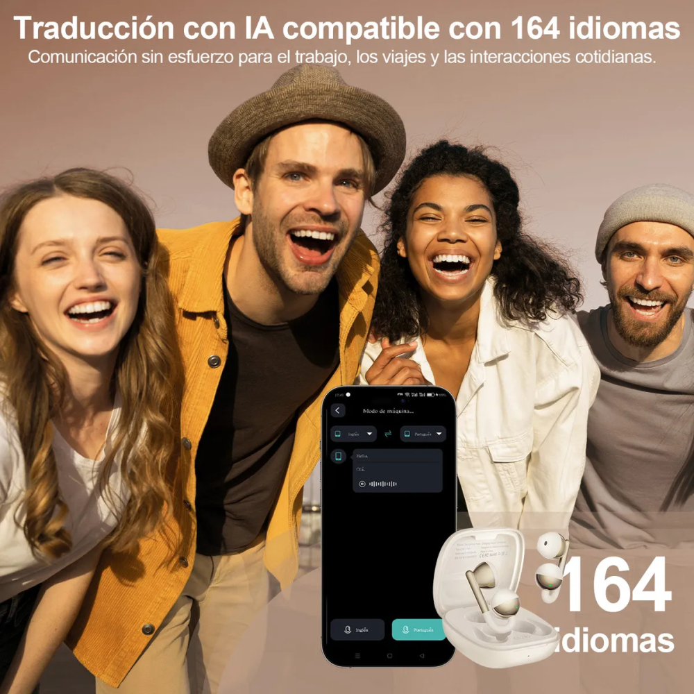 Audifonos BT Kieslect Ora Earring Pods Traductor IA Chat GPT