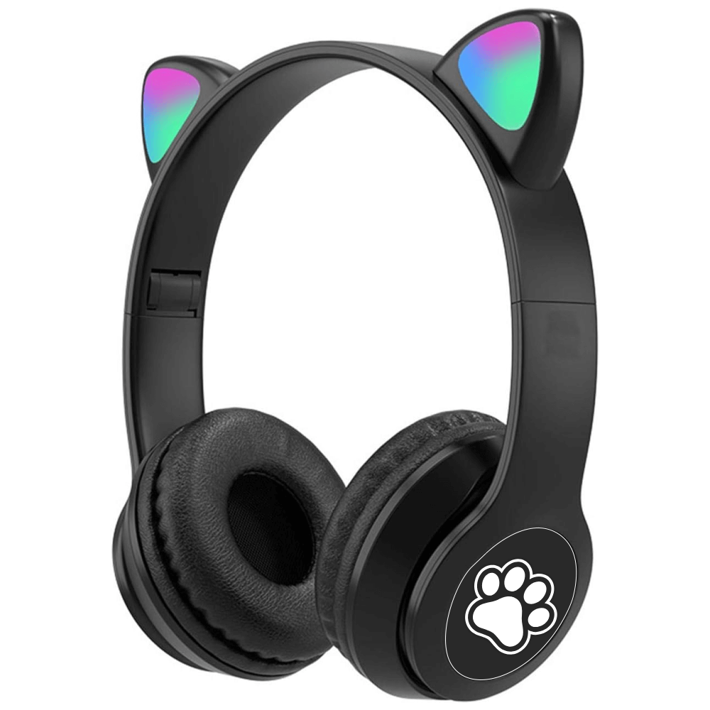 Diadema Audifonos Niña Bluetooth Orejas De Gato Luz Rgb Mz03