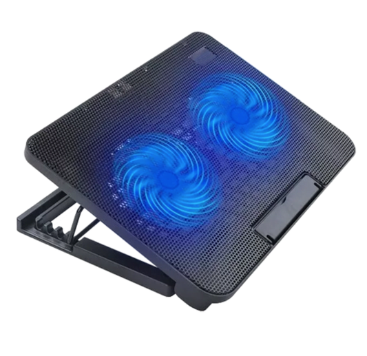 Base Refrigerante Laptop Doble Ventilador Luz Led 2 Usb Q100