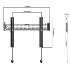 Soporte Fijo Pared Base Smart Tv 40 A 75 Pulgadas An-4075