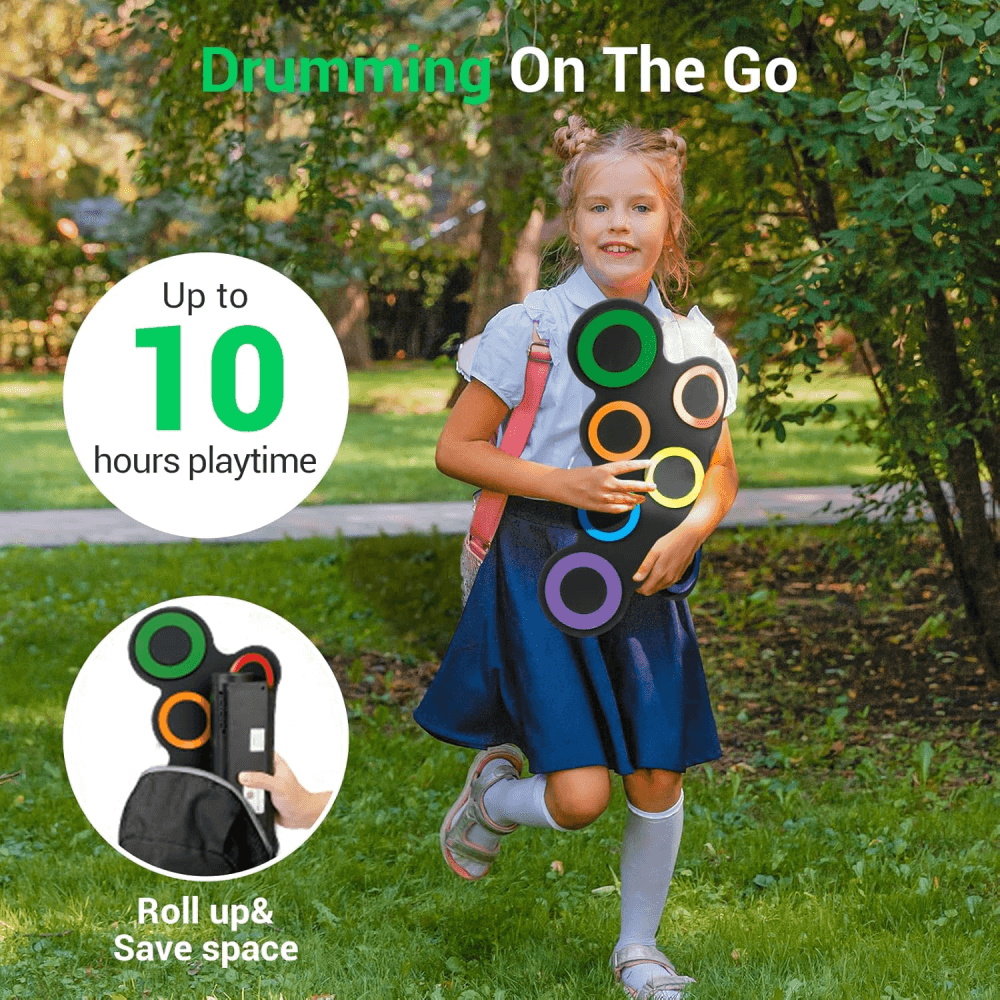 Batería Electrónica Tambor Eléctrico Portátil Flexible G3001